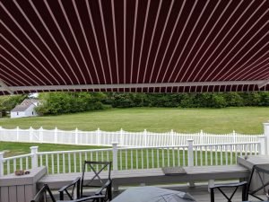 Awning And White Fence