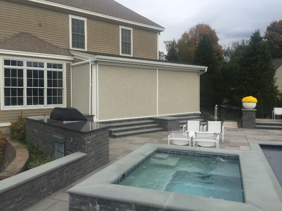 retractable screen installed by Designer Awnings
